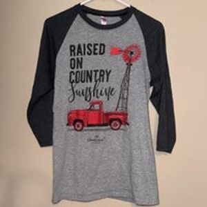 Country Chick Women’s Heather‎ Gray Long Sleeve Top Size Small